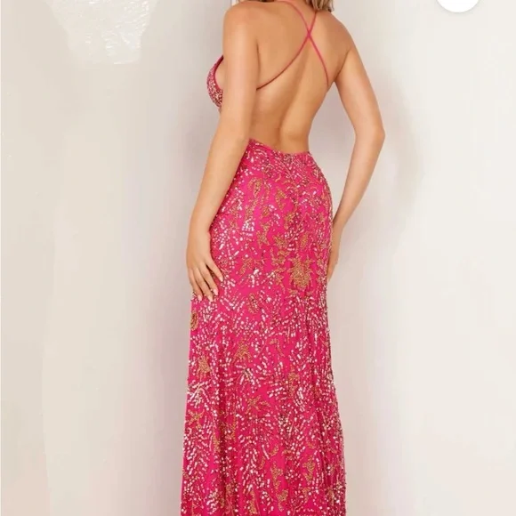 NWT: Aleta 1269 in Fuchsia/Gold for Prom or Special Occasions - Picture 2 of 5